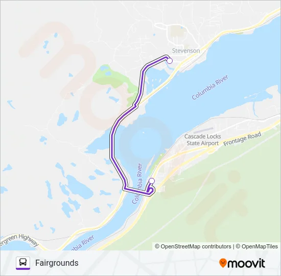 DOG MOUNTAIN SHUTTLE Bus Line Map
