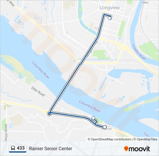 433 Bus Line Map