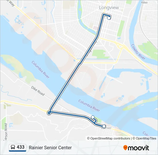 433 Bus Line Map
