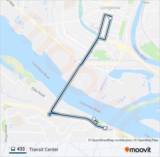 433 Bus Line Map