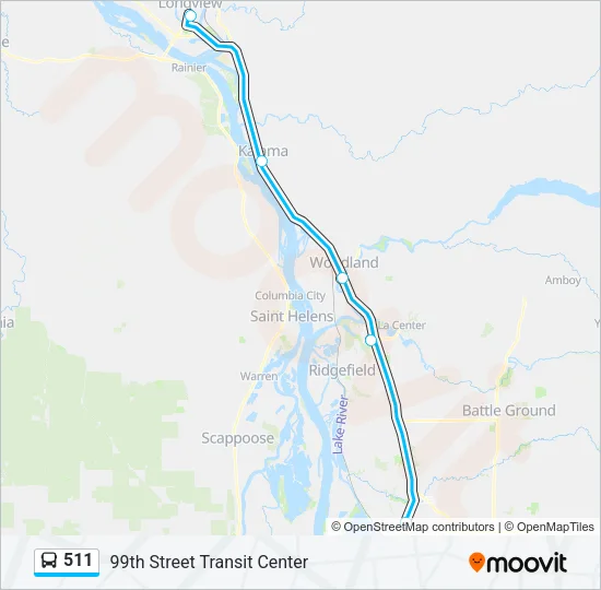 511 Bus Line Map