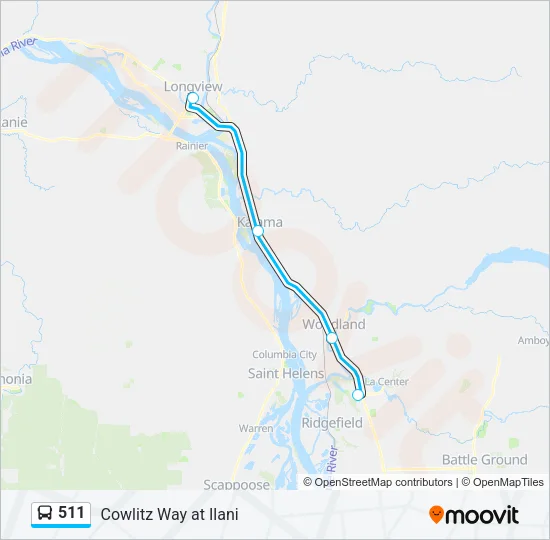 511 Bus Line Map
