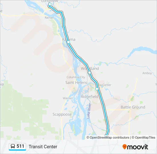 511 Bus Line Map