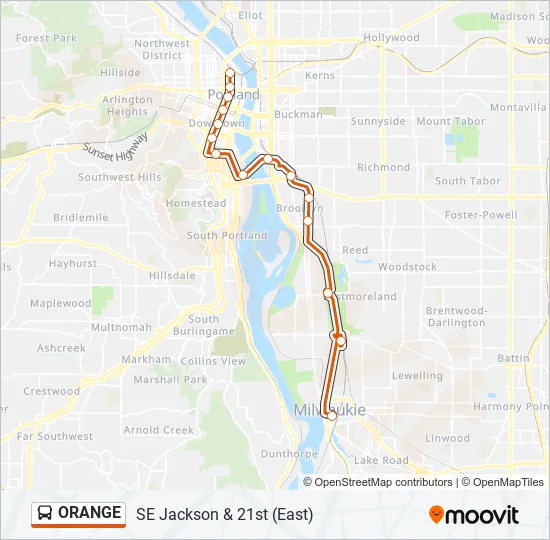 ORANGE Bus Line Map
