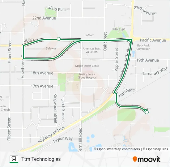 CORNELIUSLINK Bus Line Map