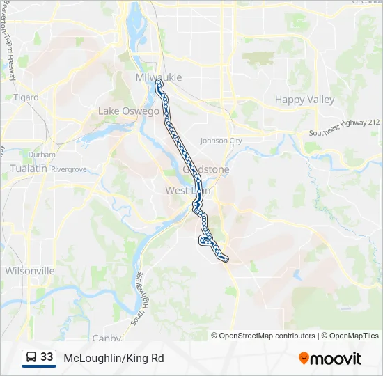 33 Bus Line Map