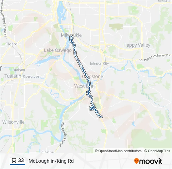 33 Bus Line Map