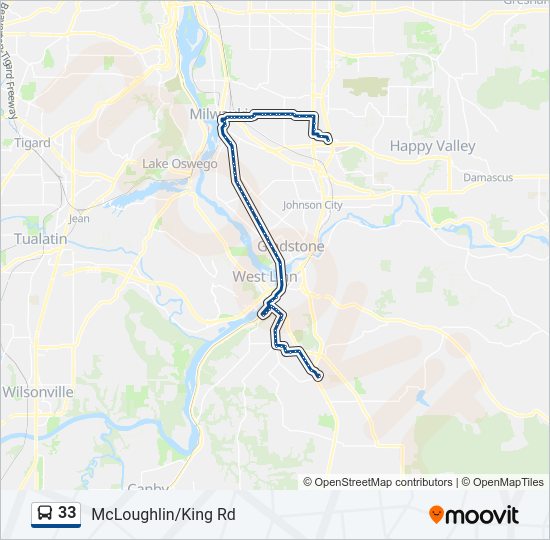 33 Bus Line Map