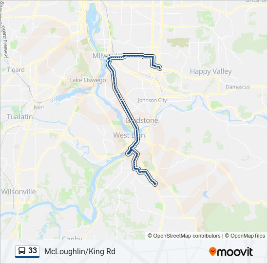 33 bus Line Map