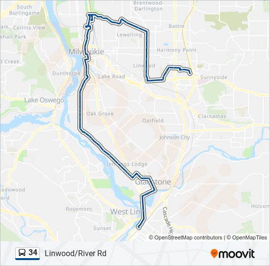 Mapa de 34 de autobús
