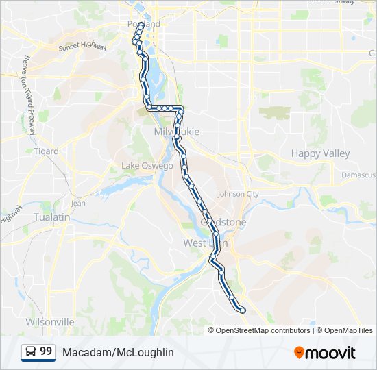 99 Bus Line Map