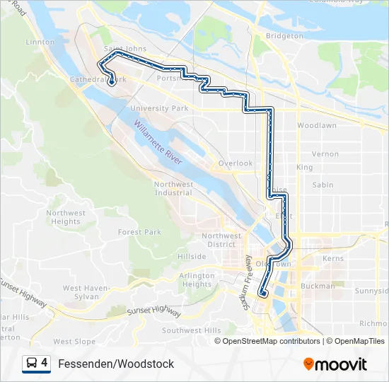 4 Bus Line Map