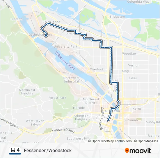 4 Bus Line Map