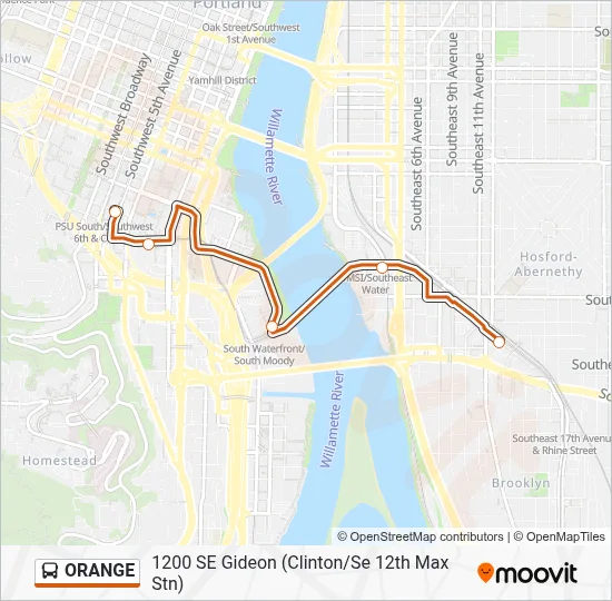 ORANGE Bus Line Map