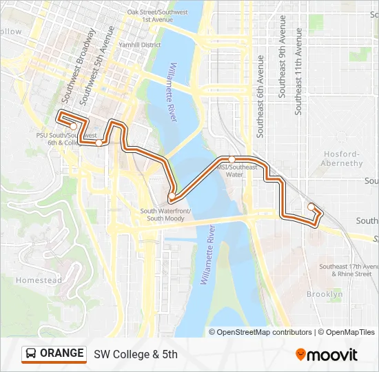 ORANGE Bus Line Map