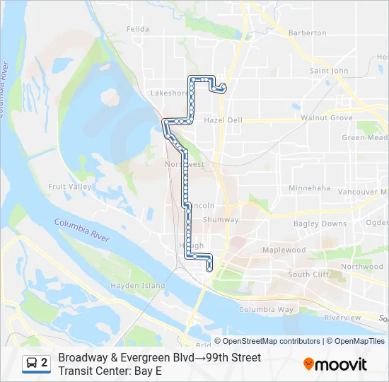 2 Bus Line Map