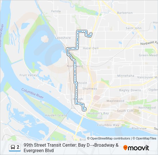 2 Bus Line Map