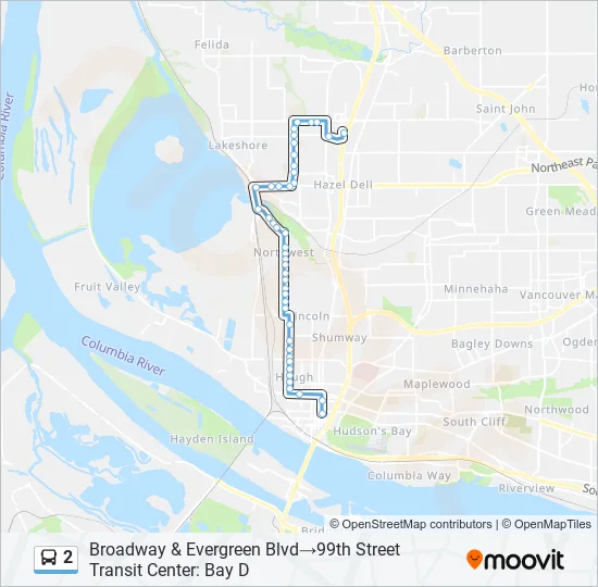 2 Bus Line Map