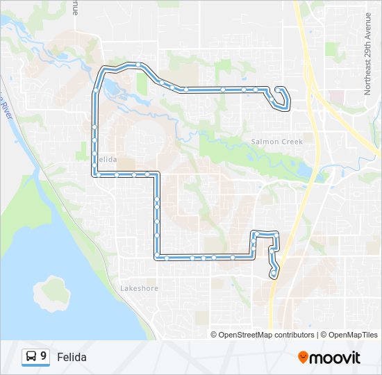 9 Bus Line Map