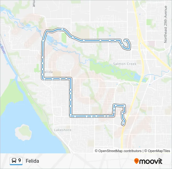 9 Bus Line Map