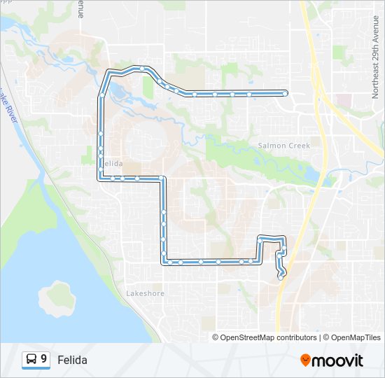 9 Bus Line Map