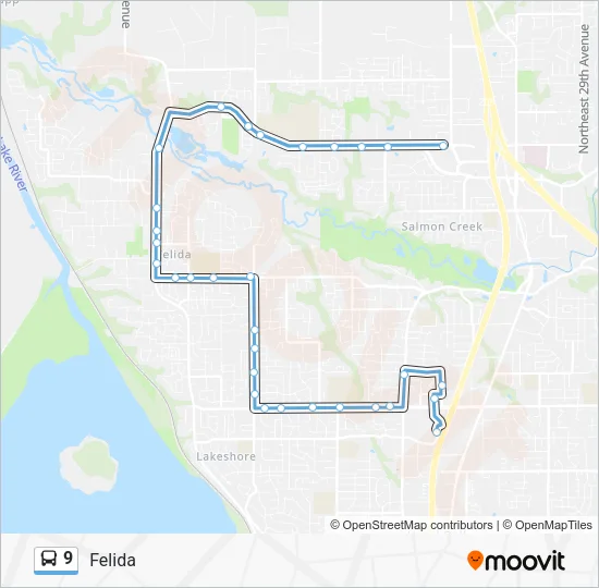 9 Bus Line Map