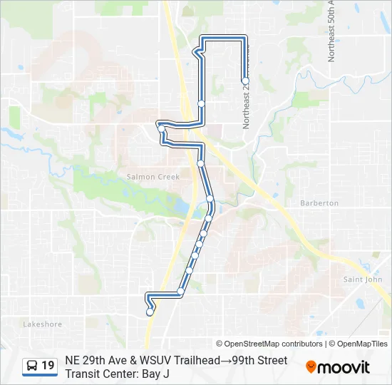 19 Bus Line Map