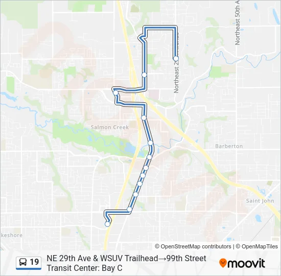 19 Bus Line Map