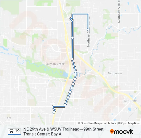 19 Bus Line Map