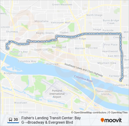 30 Bus Line Map
