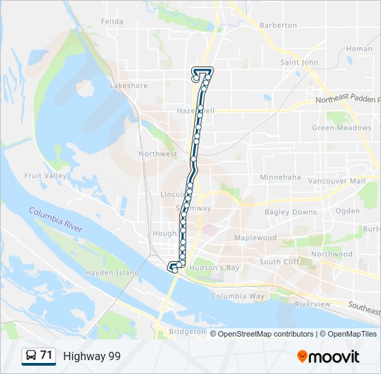 71 Route: Schedules, Stops &amp; Maps - Phil Arnold Way &amp; Columbia St 