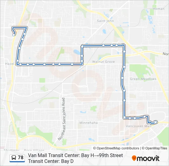 78 Bus Line Map