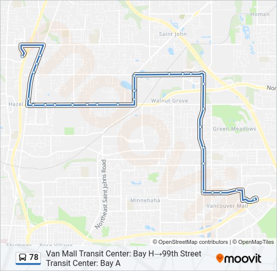 78 bus Line Map