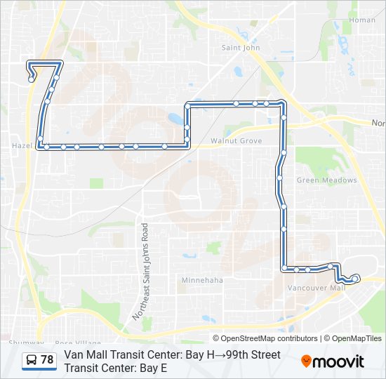 78 bus Line Map