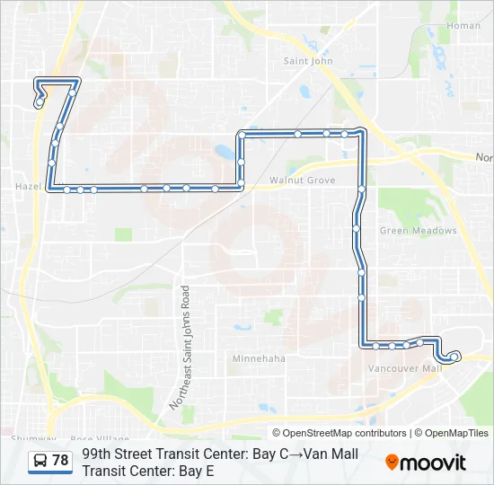 78 Bus Line Map