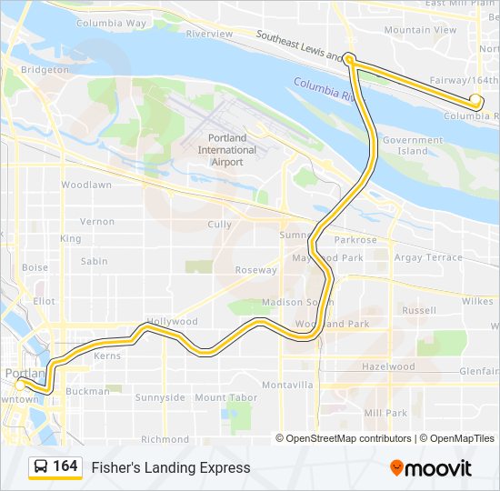 164 Bus Line Map