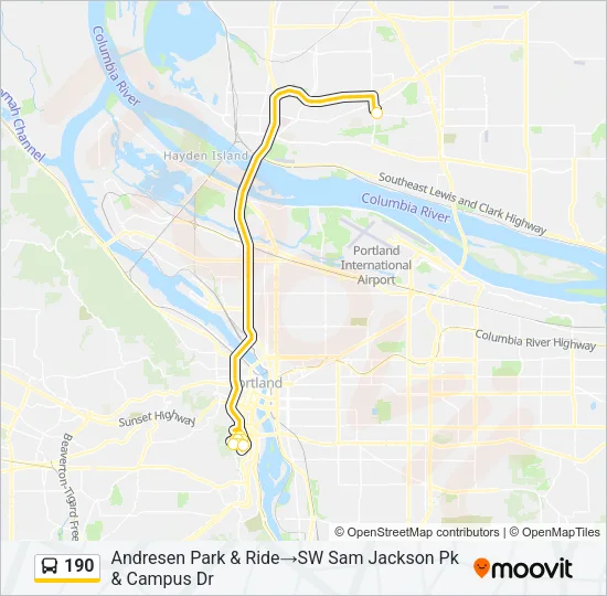 190 Bus Line Map
