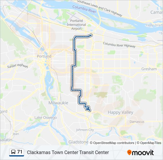 71 Bus Line Map