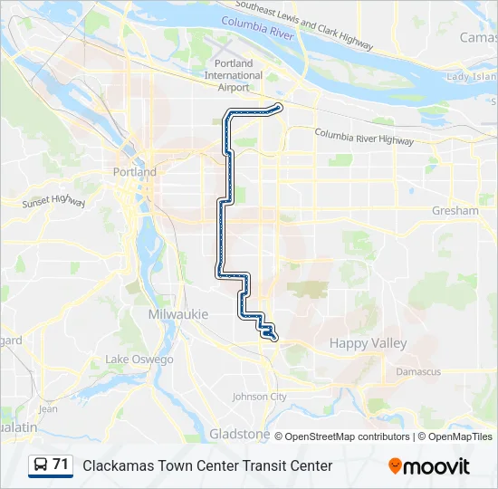71 Bus Line Map