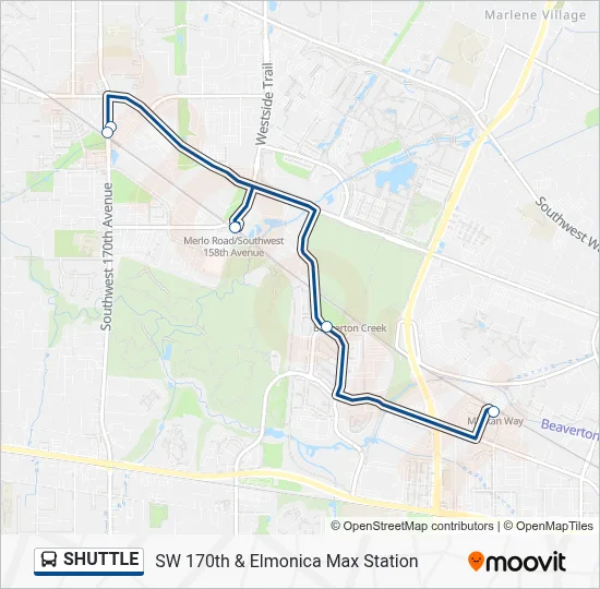 SHUTTLE Bus Line Map