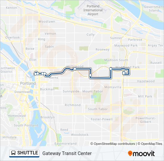 SHUTTLE Bus Line Map