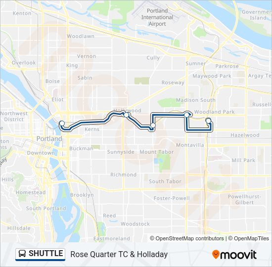 SHUTTLE Bus Line Map