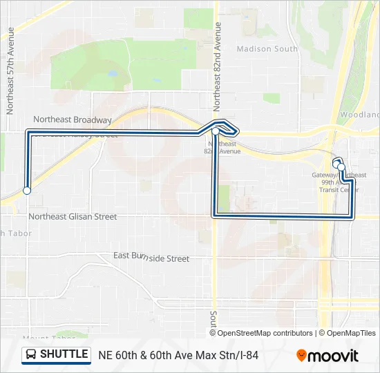 SHUTTLE Bus Line Map