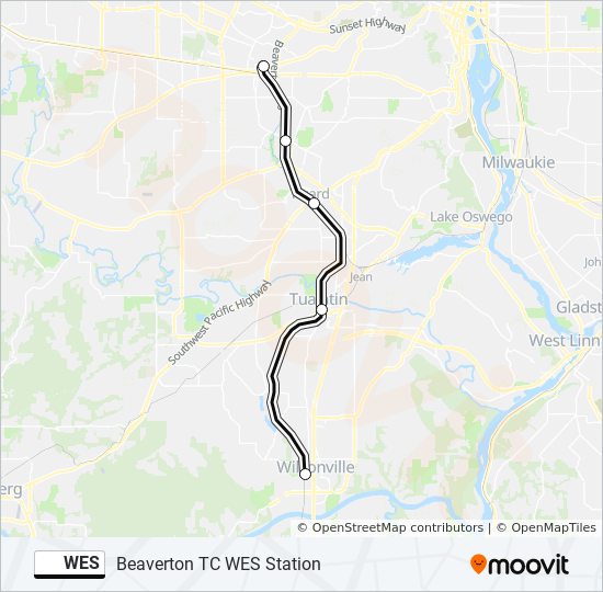 WES train Line Map