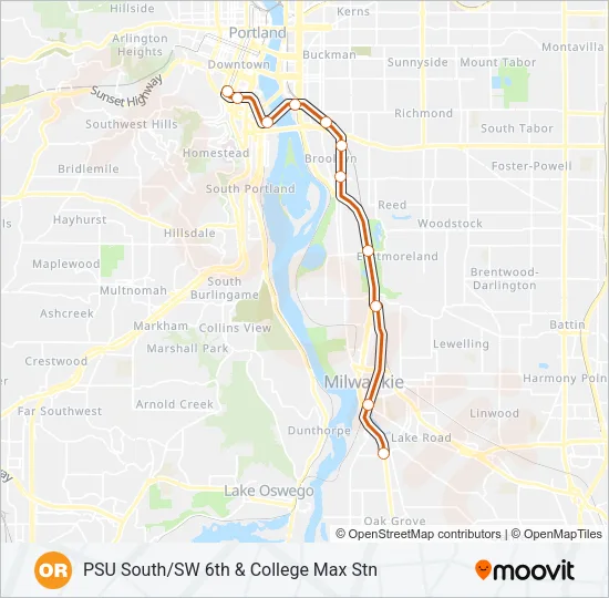 ORANGE Light Rail Line Map