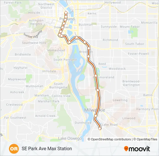 ORANGE Light Rail Line Map