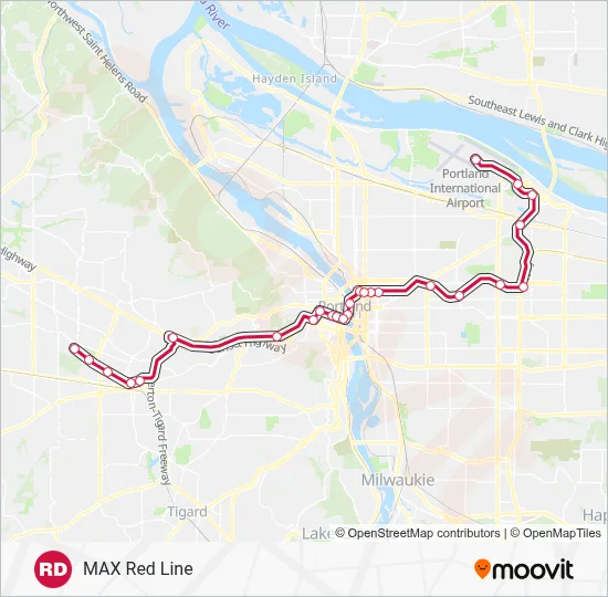 RED Light Rail Line Map