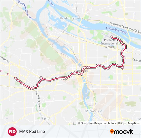 RED Light Rail Line Map