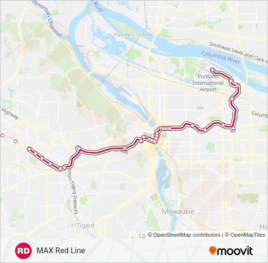 RED Light Rail Line Map