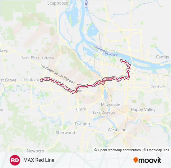 RED Light Rail Line Map
